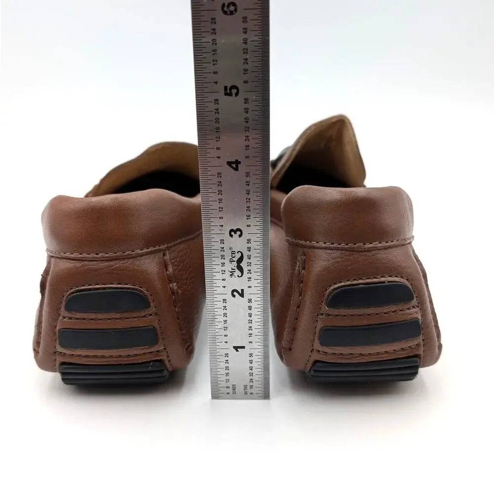 Nordstrom Bryce Bit Driving Shoe Round Toe Men's Brown Leather Size US9M EU42